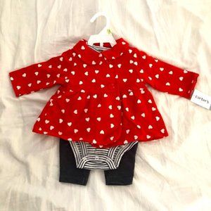 Carter's 3 Piece Girls Set- New with Tags